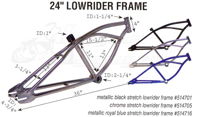 stretch lowrider bike frame