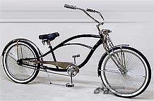 stretched beach cruiser lowrider bike