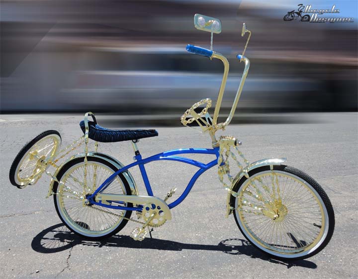 gold lowrider bike
