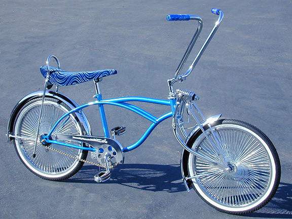 blue lowrider bike