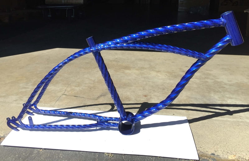 twisted bike frame