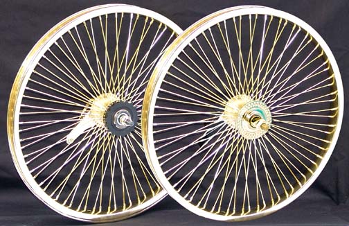 gold lowrider bike rims