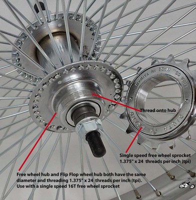 single speed disc brake hub
