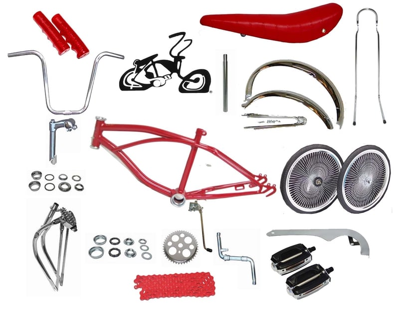 vriendelijk gekruld Actief Lowrider Bike Kit with CHROME Frame and 140 Spoke Wheels