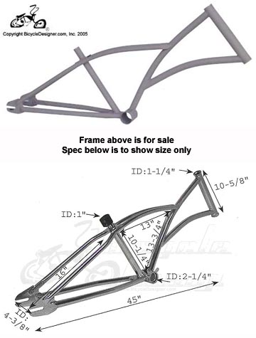 chopper bicycle frames designs